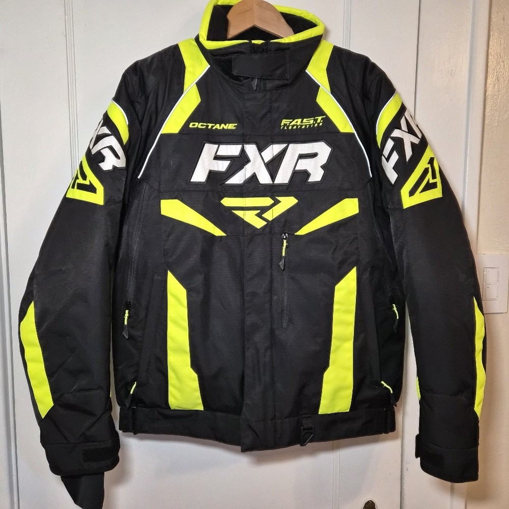 FXR Racing Mens Octane Snowmobile Jacket NWOT Sz S Hi Visibility Fast Floatation